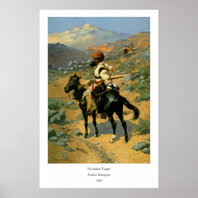 Póster The Indian Trapper (1889) de Frederic Remington (Frente)