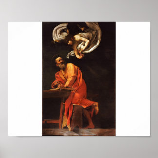 Póster The Inspiration of Saint Matthew, Caravaggio