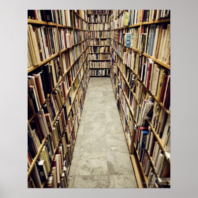 Póster The interior of a second-hand bookshop Sweden. (Frente)