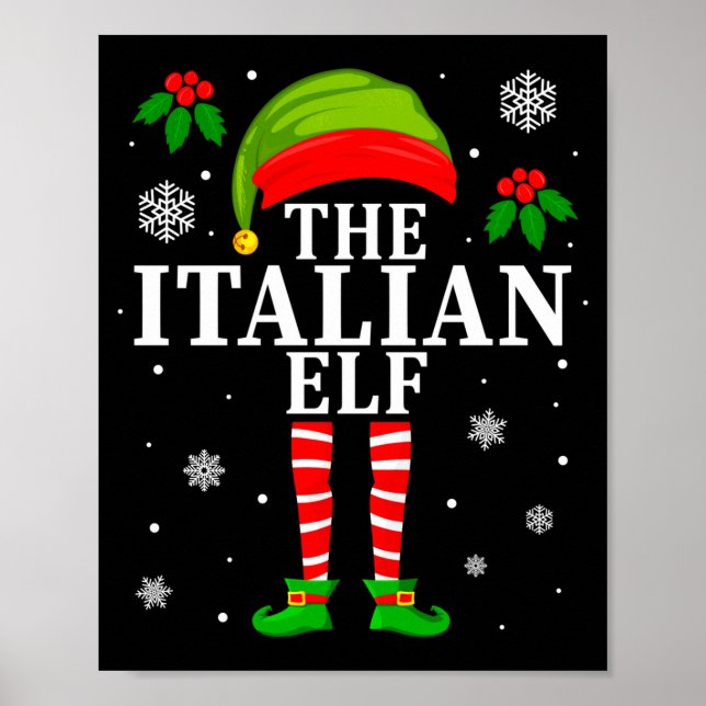 Póster The Italian Elf Family Matching Christmas Pajama L (Frente)
