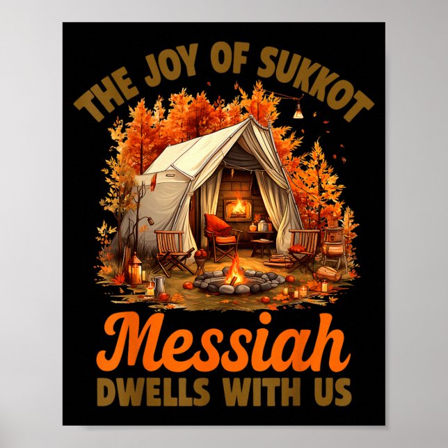 Póster The Joy Of Sukkot Messiah Dwells With Us Jewish Ho (Frente)