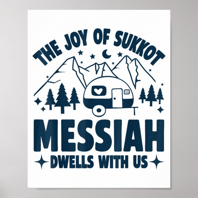 Póster The Joy Of Sukkot Messiah Dwells With Us Jewish Ho (Frente)