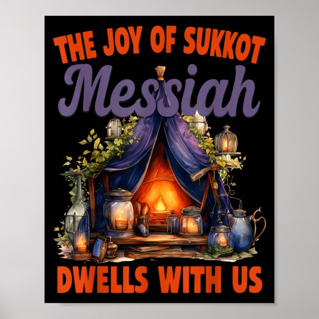 Póster The Joy Of Sukkot Messiah Dwells With Us Jewish Ho (Frente)