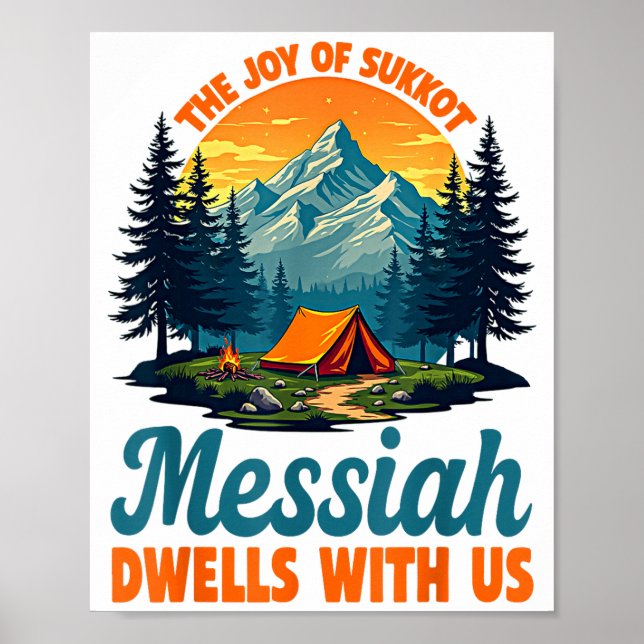 Póster The Joy Of Sukkot Messiah Dwells With Us Jewish Ho (Frente)