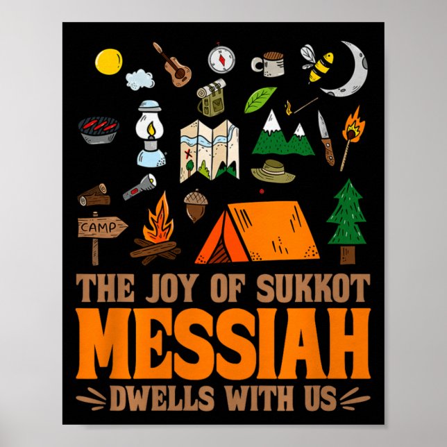 Póster The Joy Of Sukkot Messiah Dwells With Us Jewish Ho (Frente)