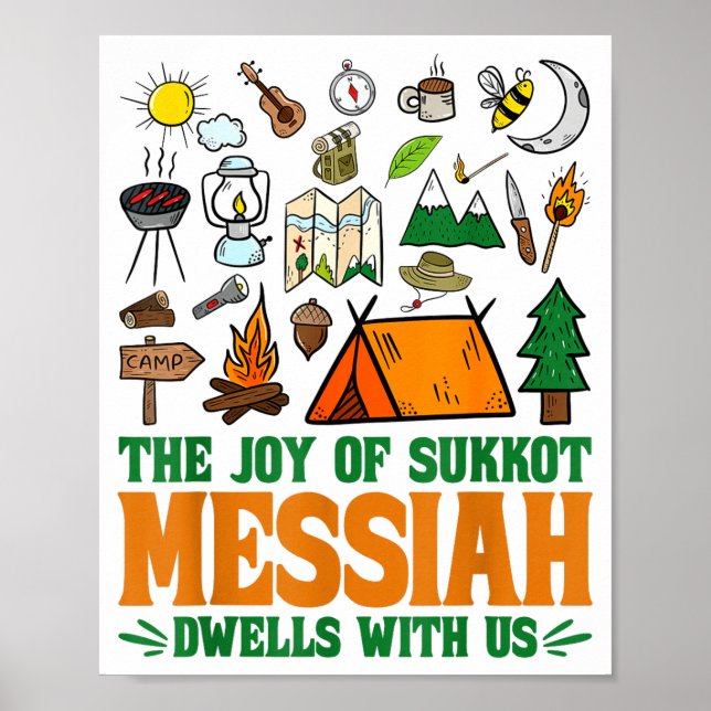 Póster The Joy Of Sukkot Messiah Dwells With Us Jewish Ho (Frente)