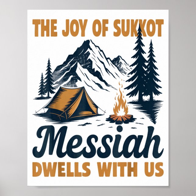 Póster The Joy Of Sukkot Messiah Dwells With Us Jewish Ho (Frente)