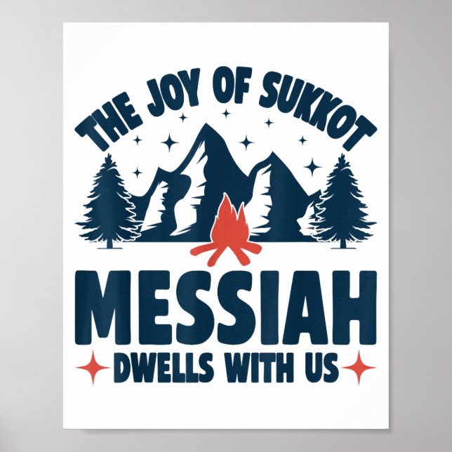 Póster The Joy Of Sukkot Messiah Dwells With Us Jewish Ho (Frente)