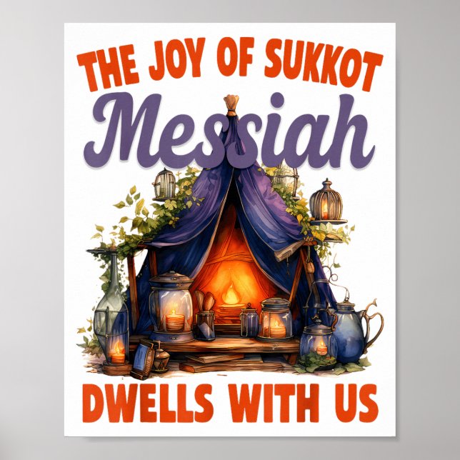 Póster The Joy Of Sukkot Messiah Dwells With Us Jewish Ho (Frente)