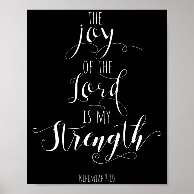 Póster The Joy Of The Lord Is My Strength Christian  (Frente)