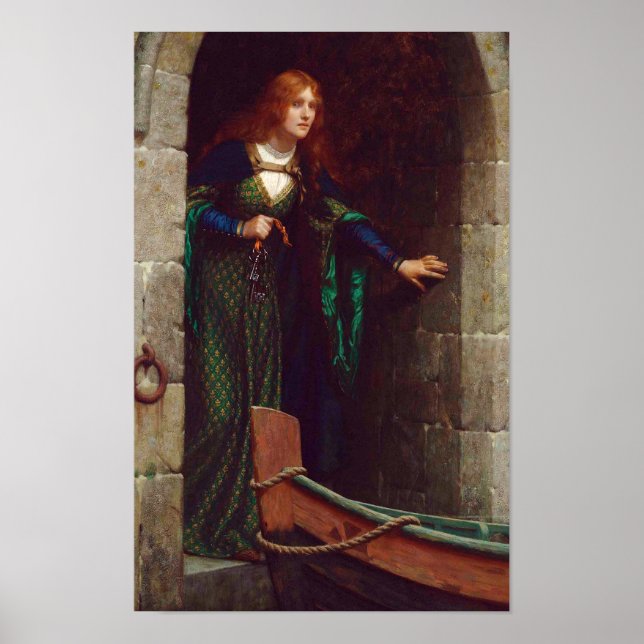 Póster The Keys, c. 1909 por Edmund Blair Leighton (Frente)