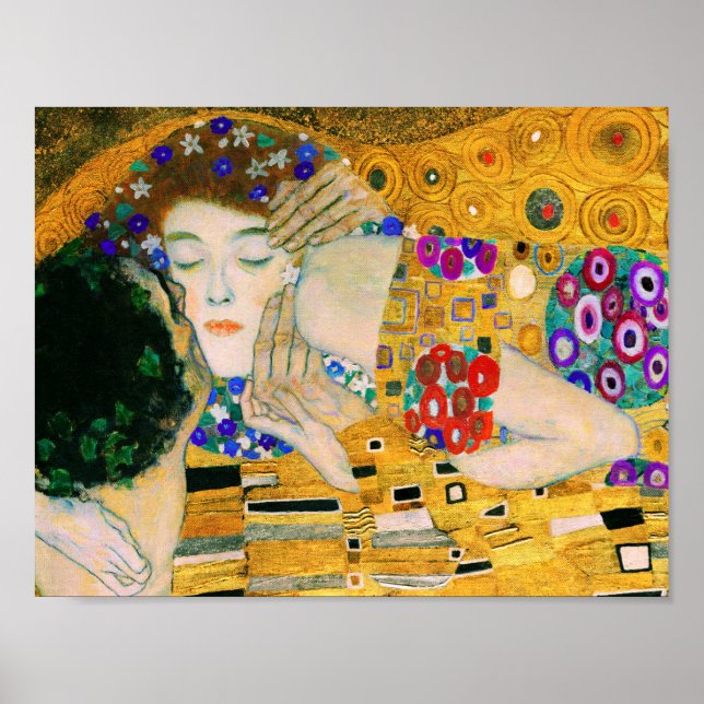 Póster The Kiss by Gustav Klimt (Frente)