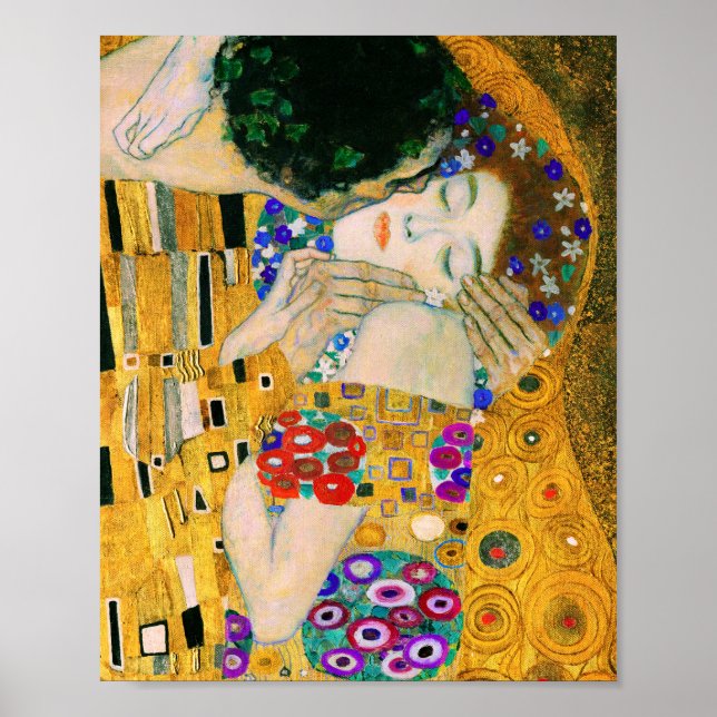 Póster The Kiss by Gustav Klimt (Frente)