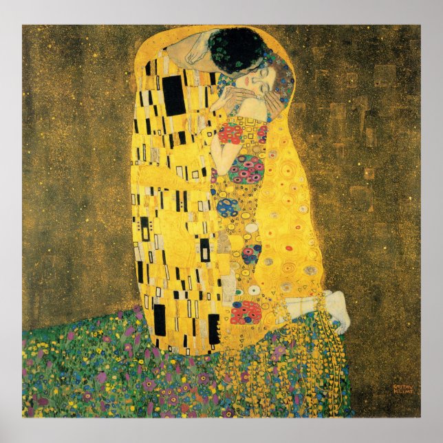 Póster The Kiss - Gustav Klimt (Frente)