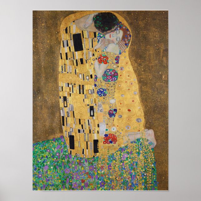 Póster The Kiss(lovers) Der Kuss(Liebespaar) Gustav Klimt (Frente)