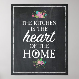 Póster The Kitchen Is the Heart Of the Home Poster