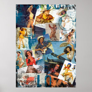 Póster The Kitsch Bitsch : Cowgirl Pin Up No.2