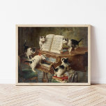 Póster The Kittens’ Recital | Carl Reichert<br><div class="desc">The Kittens’ Recital (1908) | Carl Reichert’s The Kittens’ Recital is a charming and imaginative painting featuring five adorable kittens gathered around a piano, seemingly performing a recital. Each kitten’s unique pose and playful expression bring personality to the scene, while the finely rendered piano and cozy interior add depth and...</div>