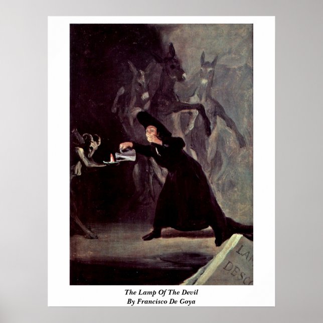 Póster The Lamp Of The Devil By Francisco De Goya (Frente)