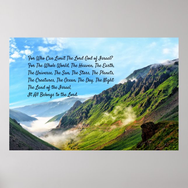 Póster "The Land of Israel Is Blessed" Prophecy 2019 (Frente)