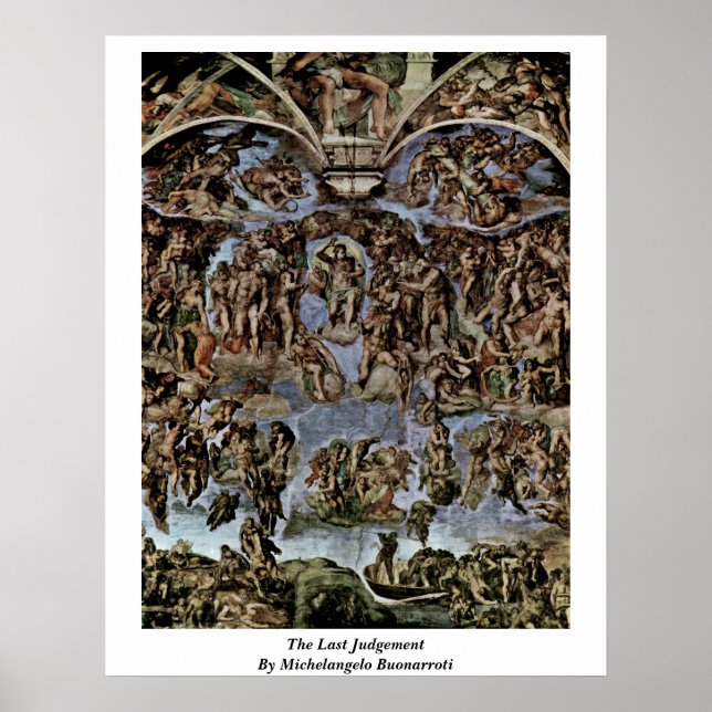 Póster The Last Judgement By Michelangelo Buonarroti (Frente)