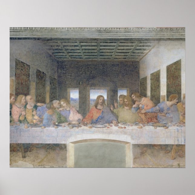 Póster The Last Supper, 1495-97 (fresco) (Frente)