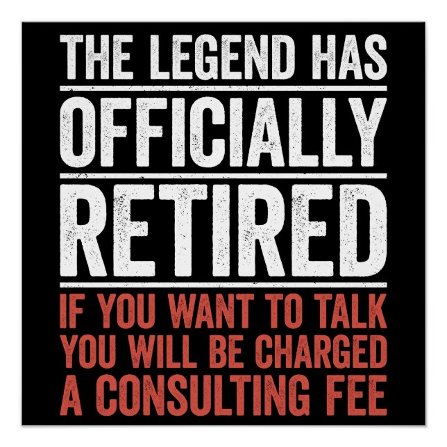 Póster The Legend Has Officially Retired (Anverso)