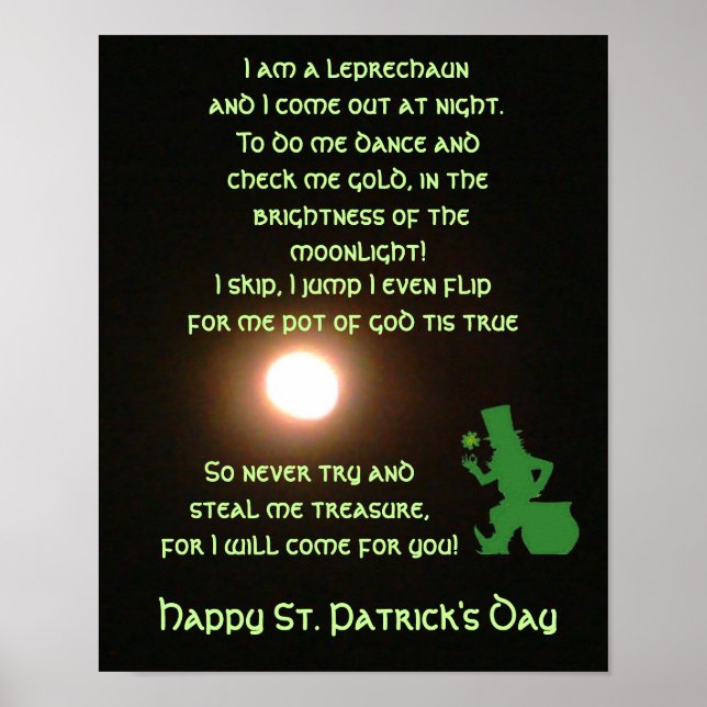 Póster THE LEPRECHAUN SONG card (Frente)