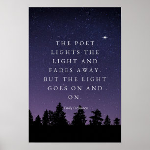 Póster The Light Goes On - Emily Dickinson