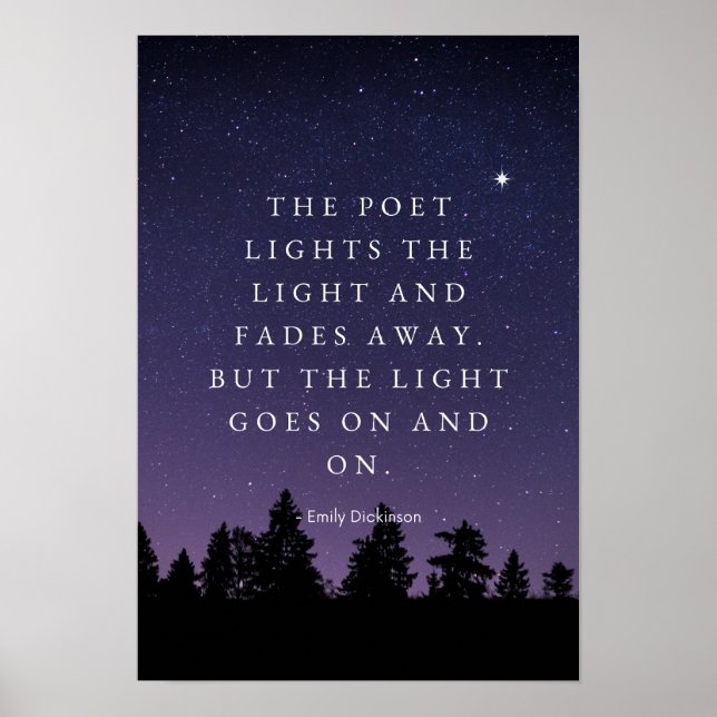 Póster The Light Goes On - Emily Dickinson (Frente)