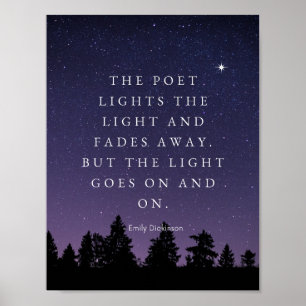 Póster The Light Goes On - Emily Dickinson