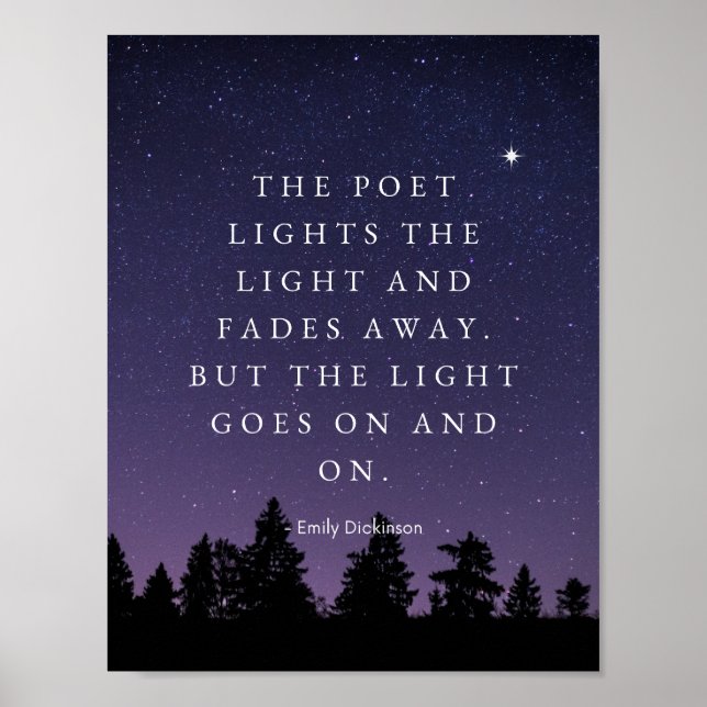 Póster The Light Goes On - Emily Dickinson (Frente)