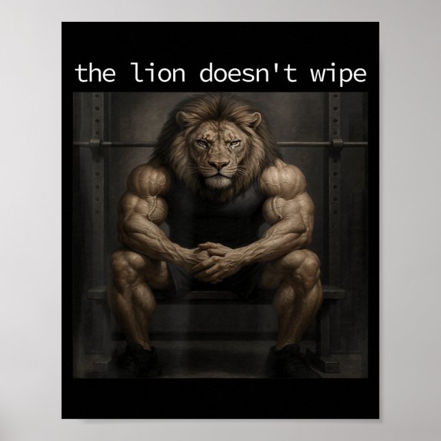 Póster The Lion Does Not Wipe Lion Does Not Concern Himse (Frente)