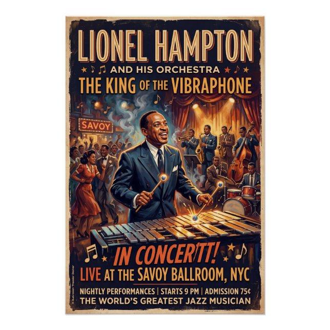 Póster The Lionel Hampton Orchestra  (Anverso)