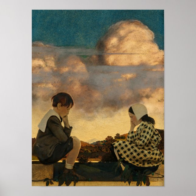 Póster The Little Peach, 1904 de Maxfield Parrish (Frente)