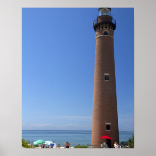 Póster The Little Sable Point Light on Lake Michigan