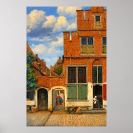 Póster The Little Street by Johannes Vermeer