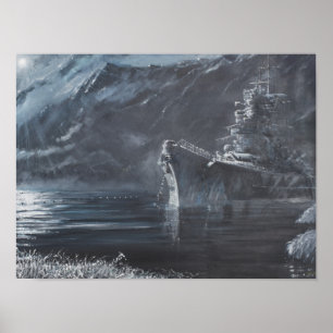 Póster The Lone Queen Of The North Tirpitz Norway1944