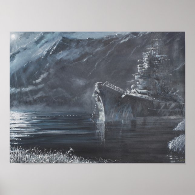 Póster The Lone Queen Of The North Tirpitz Norway1944 (Frente)