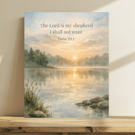Póster The Lord Is My Shepherd Psalm 23:1 Christian 