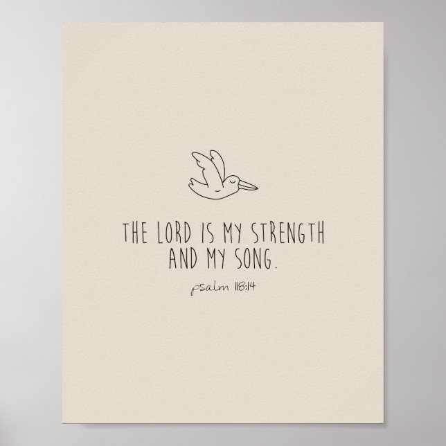 Póster The lord is my strength and my song (Frente)