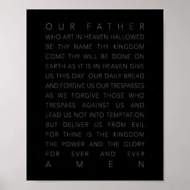 Póster The Lord's Prayer Black (Frente)