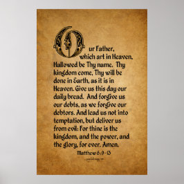 Póster The Lord's Prayer (Scripture: Matthew 6:9-13)
