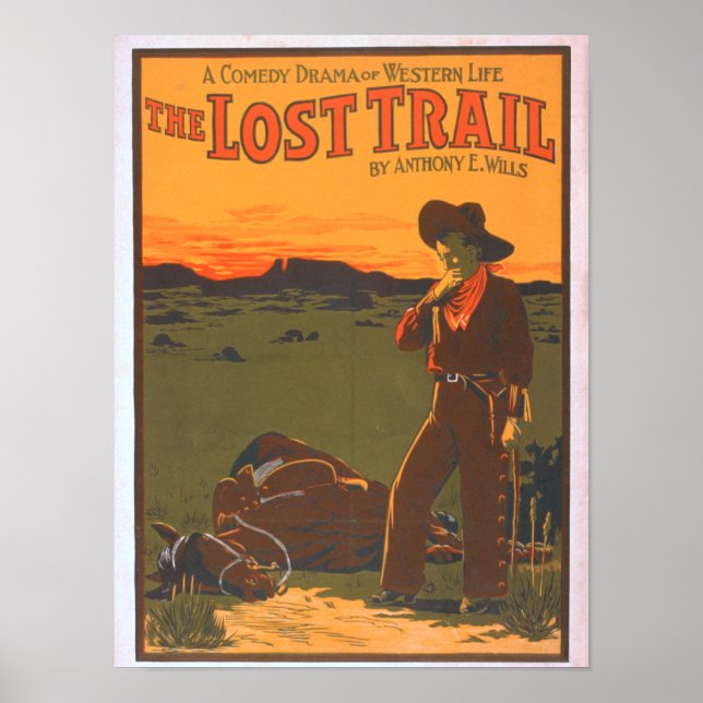 Póster The Lost Trail - Comedy Drama Western Life (Frente)