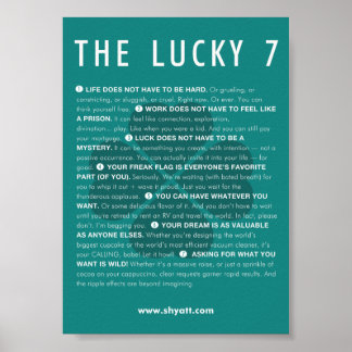 Póster The Lucky 7 Manifesto - 5x7 poster