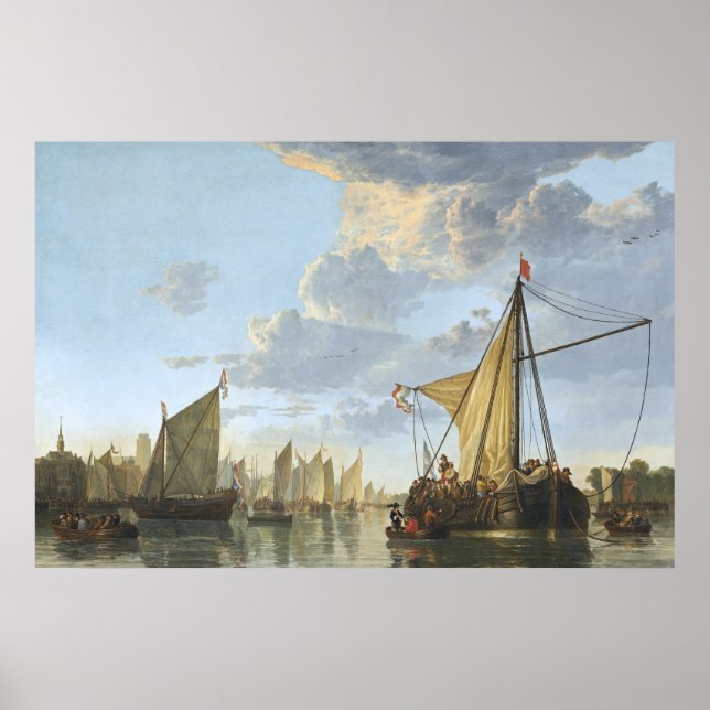Póster The Maas at Dordrecht by Aelbert Cuyp (Frente)