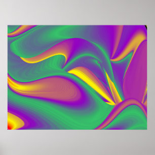 Póster The Magic of Colors Abstract 3D Rainbowart