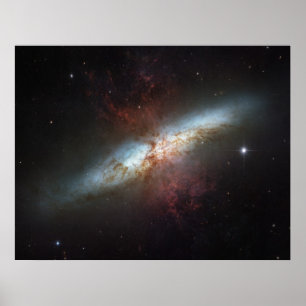Póster The Magnificent Starburst Galaxy, Messier 82 (M82)
