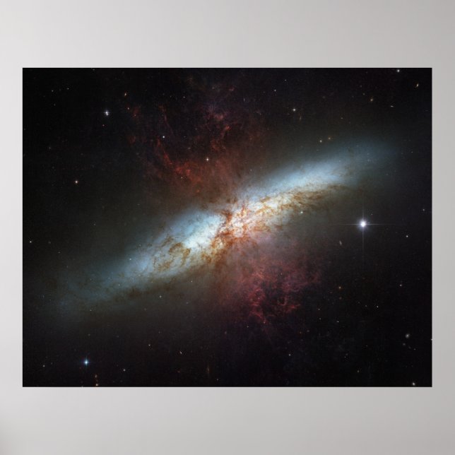Póster The Magnificent Starburst Galaxy, Messier 82 (M82) (Frente)