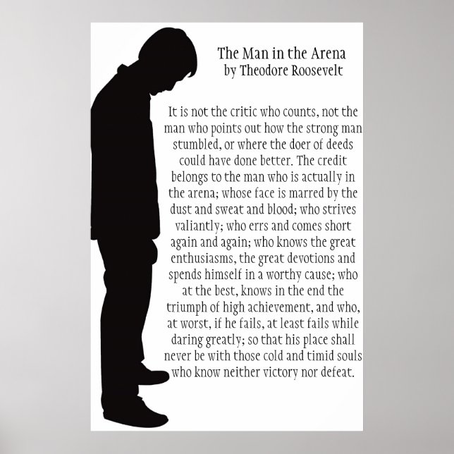 Póster The Man in the Arena (Frente)